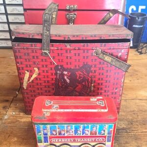 2 Antique Vintage Tins